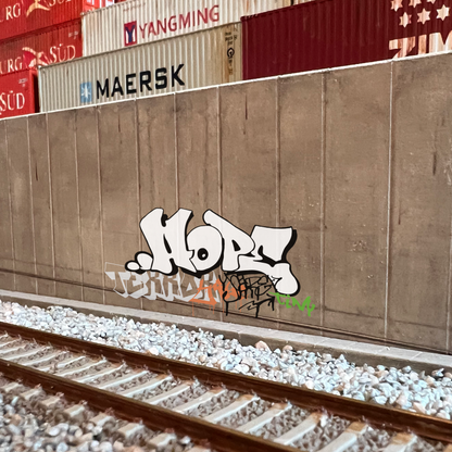 Modeltex : Retaining Wall Concrete 01 - Graffiti
